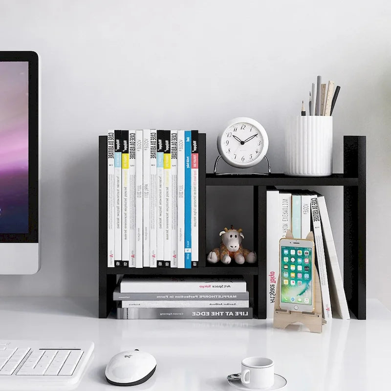 Étagère de rangement de bureau en bois avec tiroirs