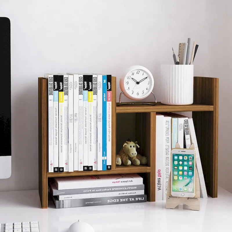 Étagère de rangement de bureau en bois avec tiroirs