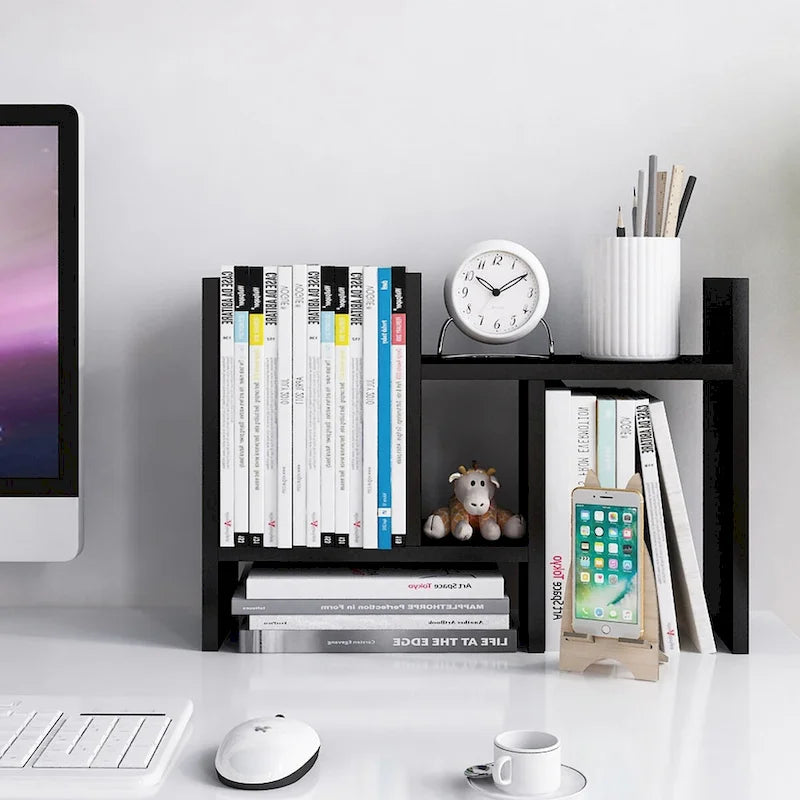 Étagère de rangement de bureau en bois avec tiroirs