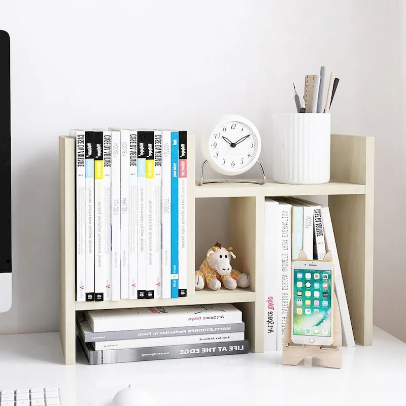 Étagère de rangement de bureau en bois avec tiroirs