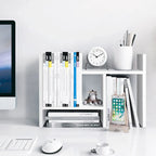 Étagère de rangement de bureau en bois avec tiroirs