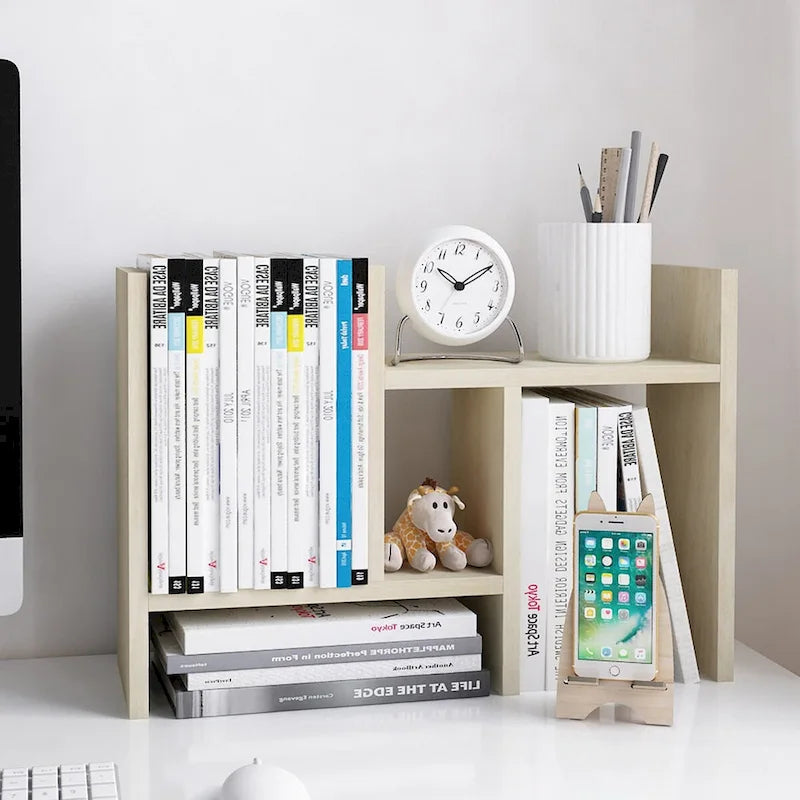 Étagère de rangement de bureau en bois avec tiroirs