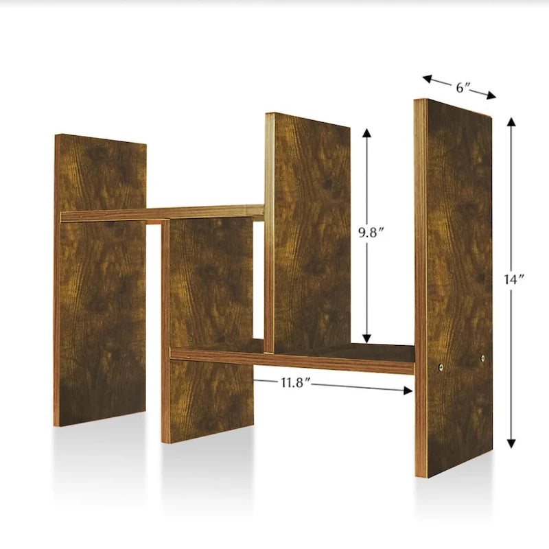 Étagère de rangement de bureau en bois avec tiroirs