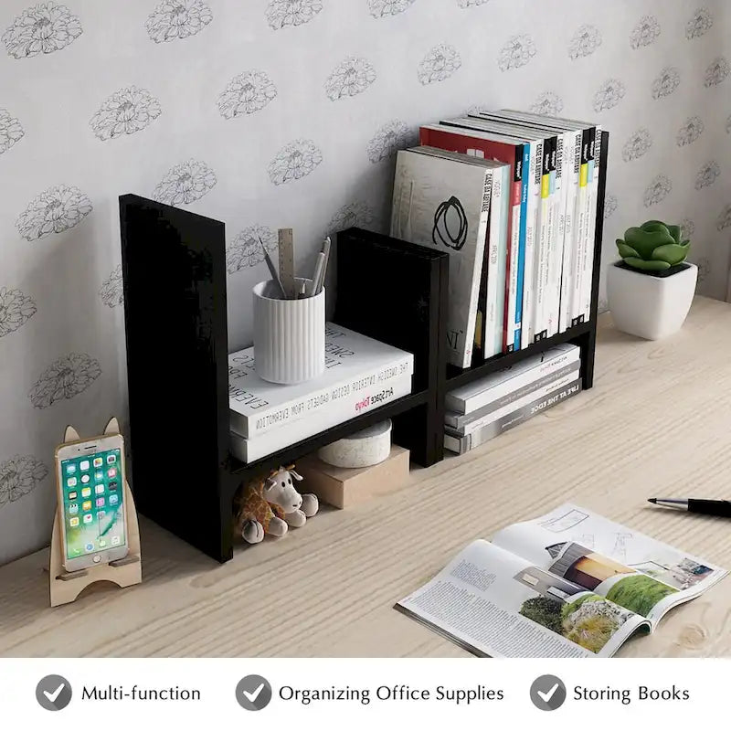 Étagère de rangement de bureau en bois avec tiroirs
