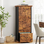 Classeur vertical en bois à 4 tiroirs de 130 cm de haut, pour formats A4/Lettre