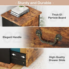 Classeur vertical en bois à 4 tiroirs de 130 cm de haut, pour formats A4/Lettre