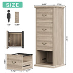 Classeur vertical en bois à 4 tiroirs de 130 cm de haut, pour formats A4/Lettre