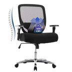Fauteuil de bureau ergonomique en maille grande taille et extra-robuste, 227 kg, avec siège large et épais