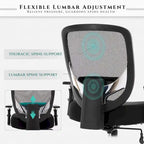 Fauteuil de bureau ergonomique en maille grande taille et extra-robuste, 227 kg, avec siège large et épais