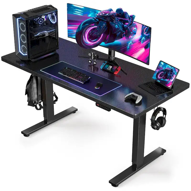 Bureau électrique assis-debout réglable en hauteur, 122 x 61 cm