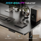 Bureau électrique assis-debout réglable en hauteur, 122 x 61 cm