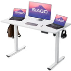 Bureau électrique assis-debout réglable en hauteur, 122 x 61 cm