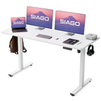 Bureau électrique assis-debout réglable en hauteur, 122 x 61 cm