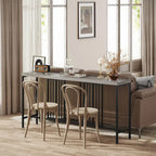 Table console de canapé de 70,9 pouces avec étagère de rangement ouverte, Table étroite industrielle extra longue, Table d'entrée derrière le canapé
