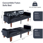 Canapé-lit futon en mousse à mémoire de forme convertible pour salon - 68.11*30.11*28.74