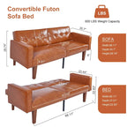 Canapé-lit futon en mousse à mémoire de forme convertible pour salon - 68.11*30.11*28.74