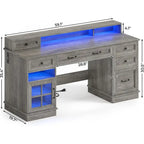 Tiroirs de bureau de direction Meuble de rangement pour bureau à domicile