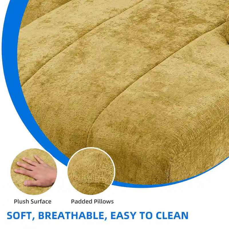 Canapé d'angle modulable moderne en chenille en U